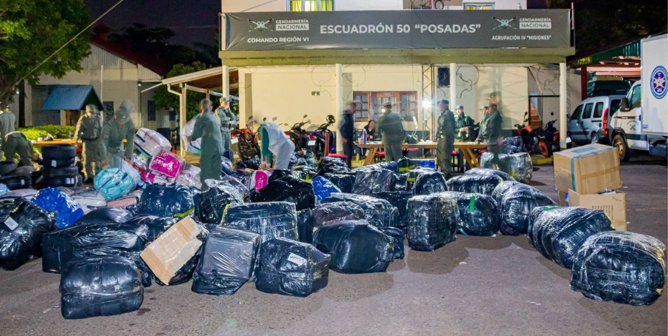 Gendarmería incautó mercadería de contrabando valuada en $ 211 millones