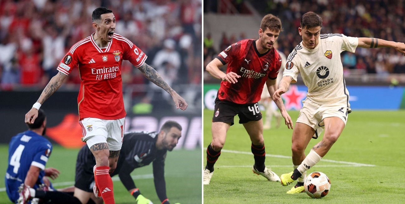 Europa League: gol de Di María, asistencia de Dybala y dura derrota del Liverpool de MacAllister