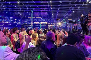 Así llegamos al show de este jueves a la noche en Nevada.