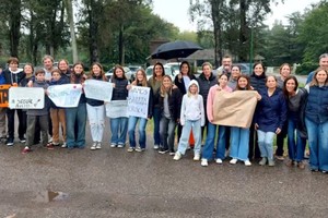 El grupo de venadenses le hizo llegar a "Batata" su cariño en este momento complicado.