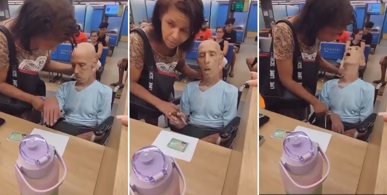 Brasil: una mujer fue con su tío fallecido al banco para cobrar un préstamo