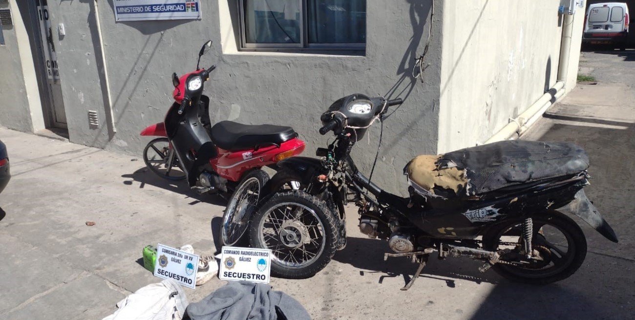 Gálvez: robaron dos motos en menos de 48 horas pero fueron descubiertos