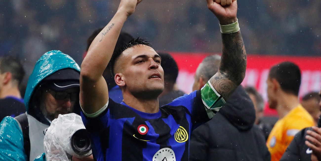 Con Lautaro Martínez como capitán, Inter le ganó el clásico a Milan y se consagró campeón