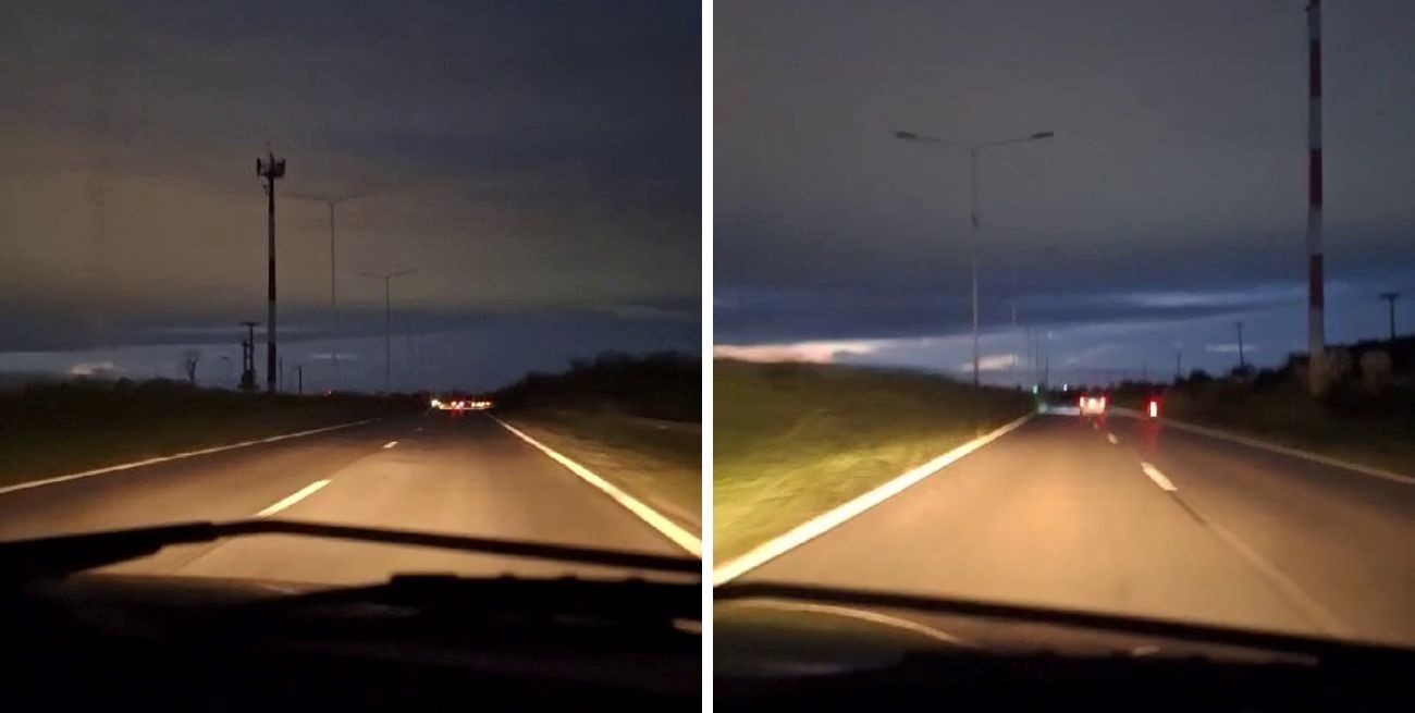 Video: la oscuridad en la circunvalación oeste de Santa Fe es casi total