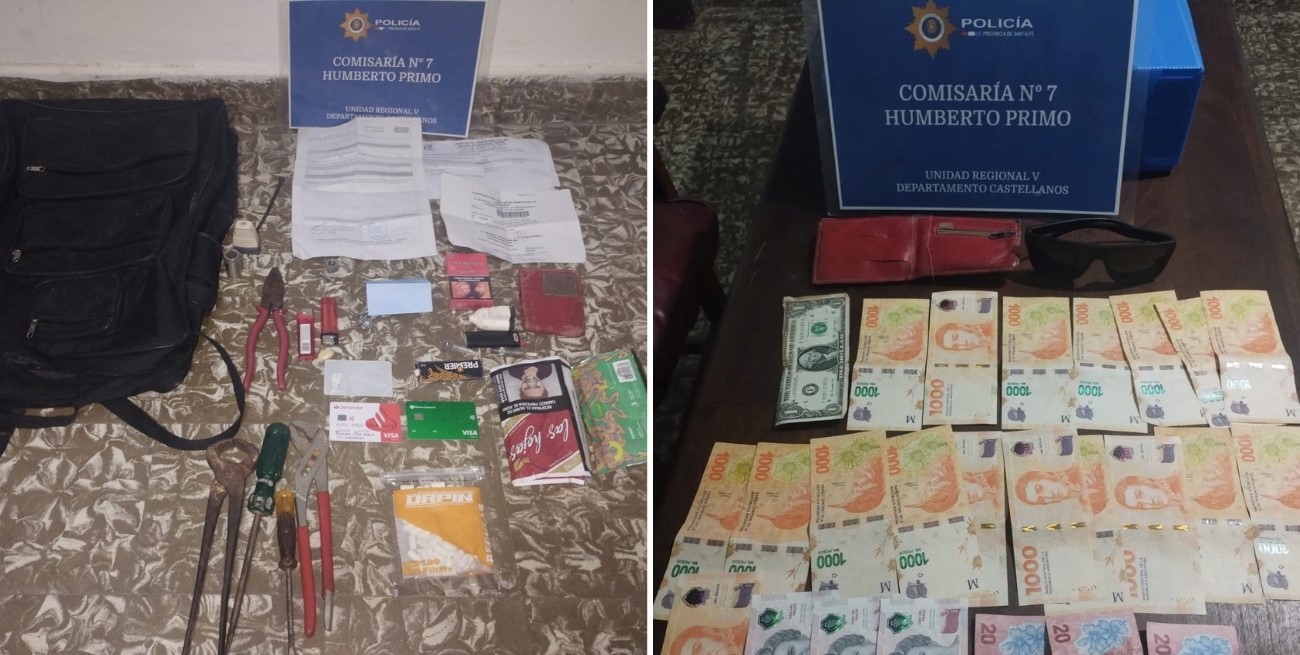 Detención y secuestro de material robado en Humberto Primo