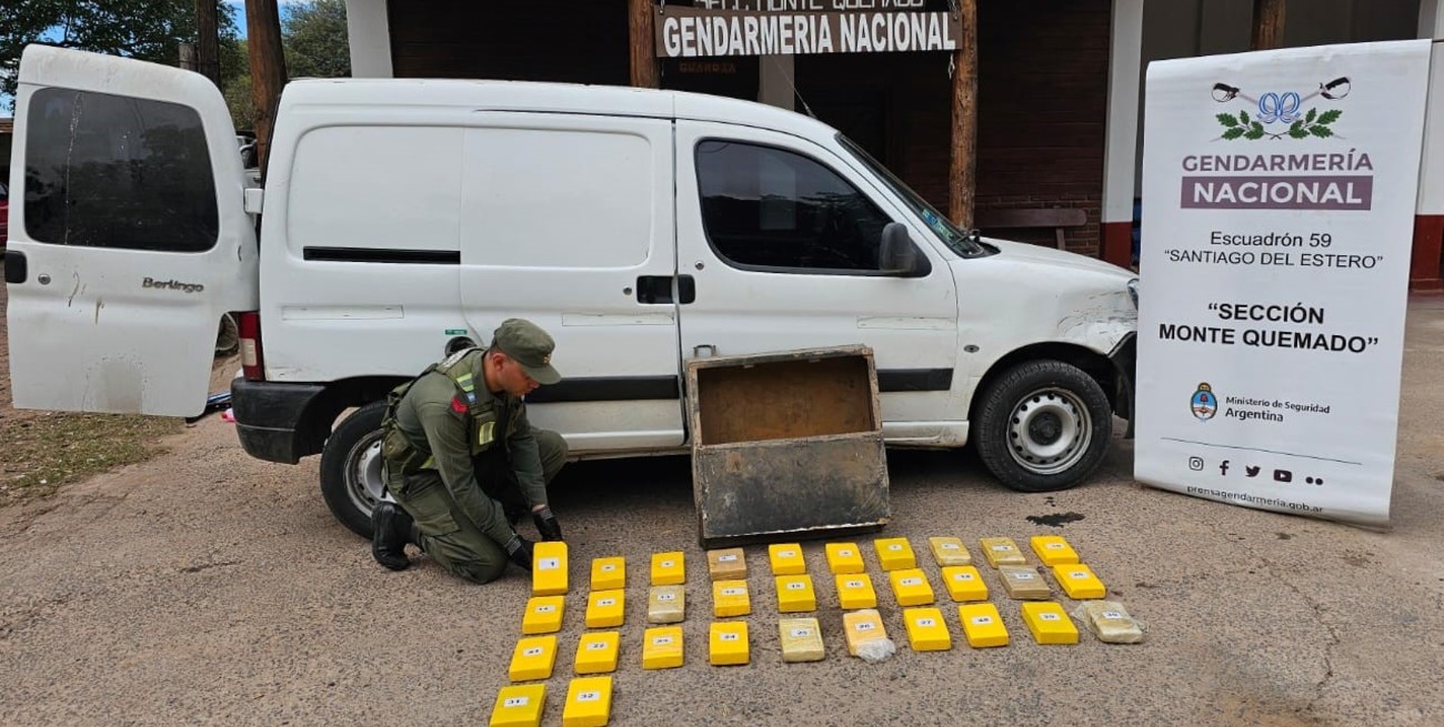 Cuatro santafesinos detenidos con más de 30 kilos de cocaína en Santiago del Estero
