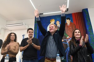 La sede partidaria de calle Crespo lucen en mejores condiciones edilicias, funcionales y hasta laborales que hace cuatro años. El ex senador justicialista por Belgrano dijo que cumplía un sueño al tener "el enorme honor de presidir el partido de la doctrina que mamé de muy chico, con mis padres". Crédito: Mauricio Garín