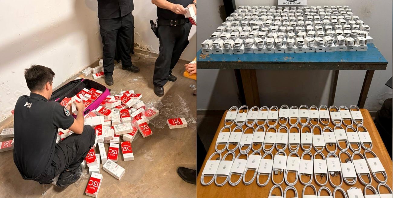 "Valijas tramposas": interceptaron el contrabando de productos electrónicos en Aeropuerto de Iguazú 