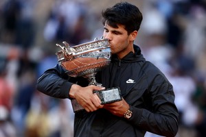 El español conquistó su tercer Grand Slam, luego del Abierto de Estados Unidos 2022 y Wimbledon 2023. Crédito: Reuters/Stephanie Lecocq