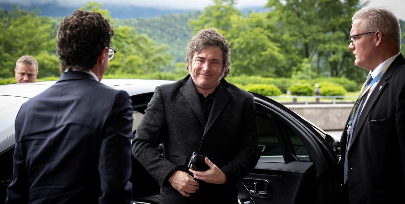 Milei llegó a Suiza para participar de la cumbre internacional por la paz en Ucrania 