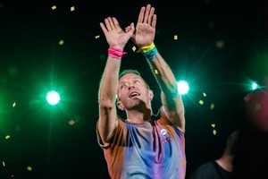 Foto: Chris Martin en su última visita a la Argentina. DF Entertainment.

