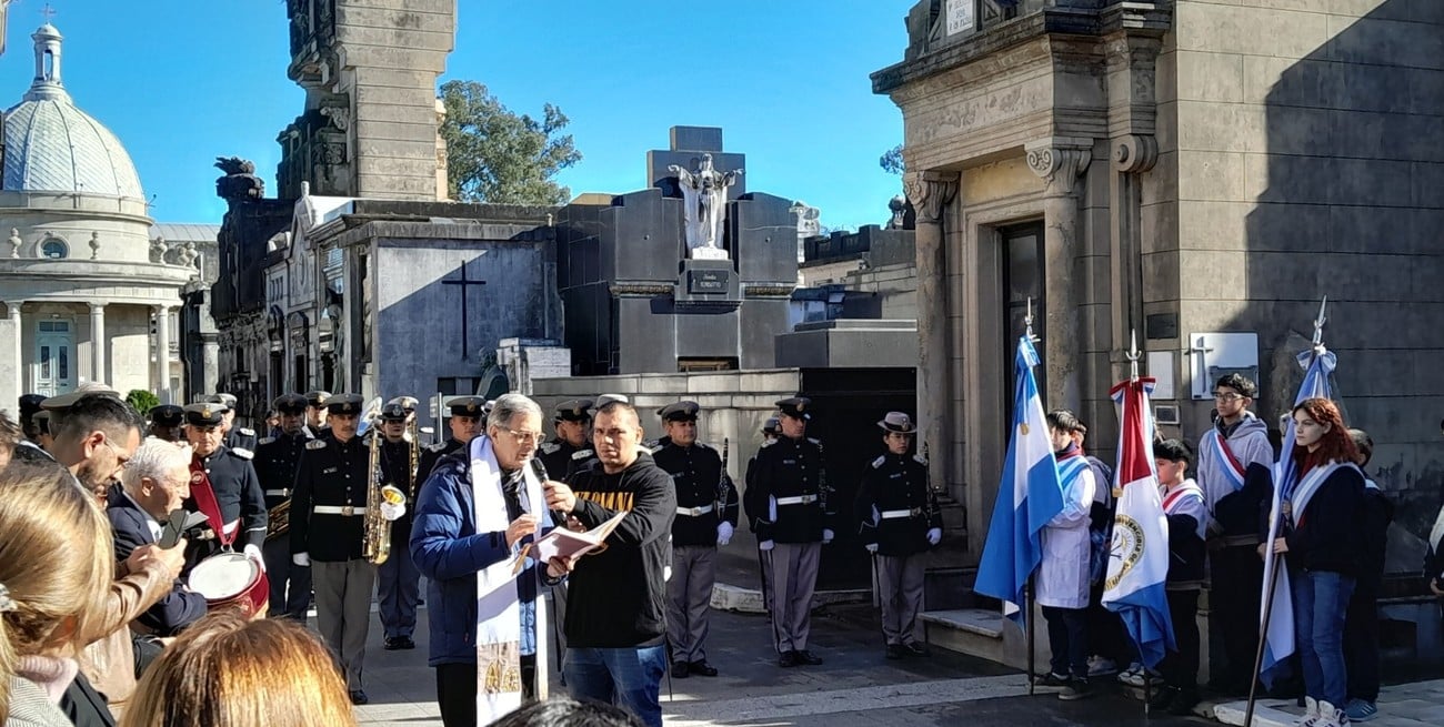 Sentido doble homenaje: Belgrano y el sargento Bustamante presentes en el recuerdo