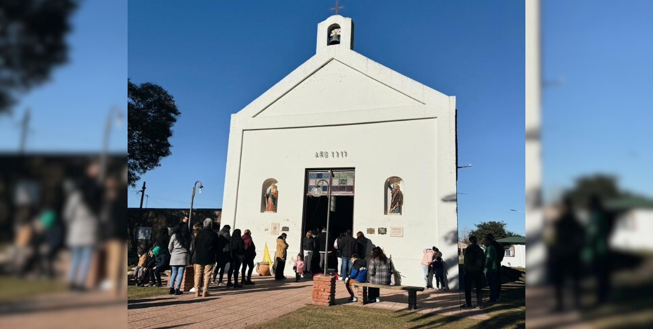 Larrechea disfrutó de sus Fiestas Patronales con misa, procesión y festejos