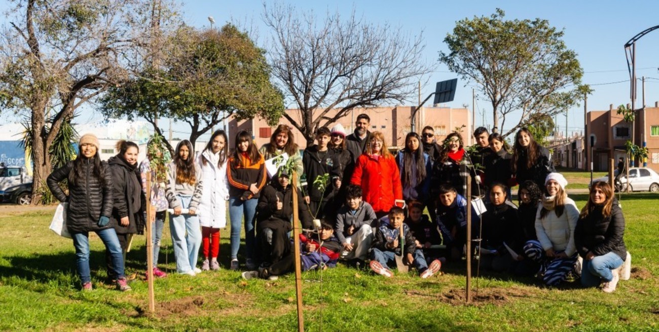 Una ciudad del sur santafesino sumó 100 nuevos árboles nativos