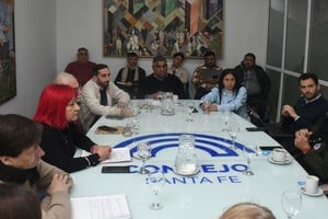 Fue la primera de una serie de reuniones que tiene pensado llevar adelante la comisión de Servicios Públicos, Transporte y Ambiente, con los diferentes actores sobre este asunto. Foto: Flavio Raina