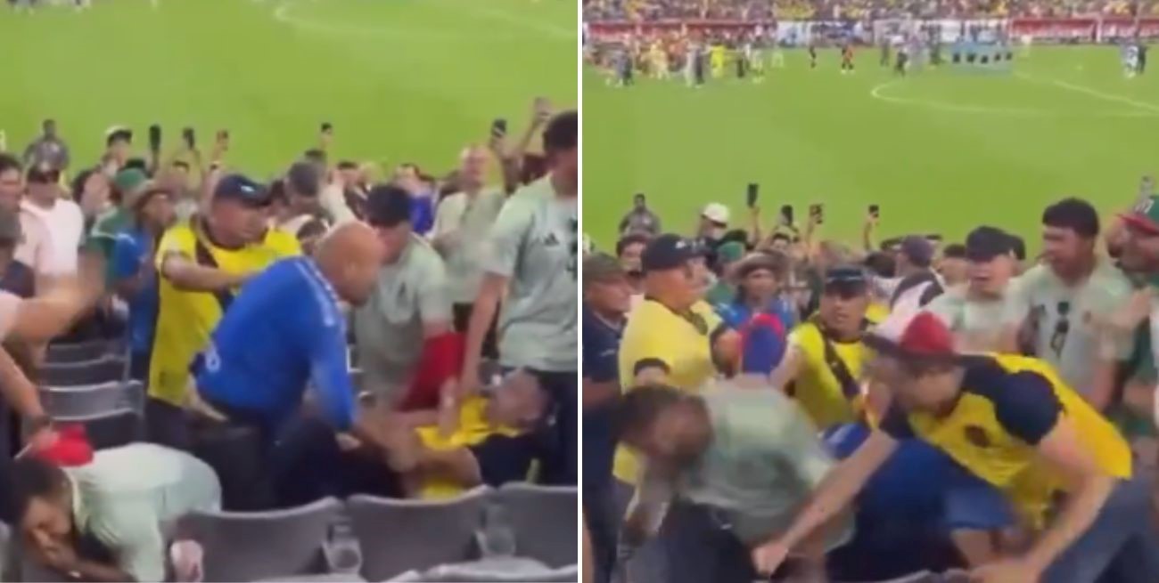 Video: hinchas de Ecuador y México terminaron a las piñas tras el empate en Copa América