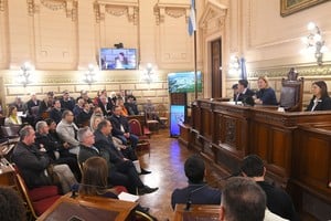 La audiencia pública se llevó a cabo en el recinto de la Cámara de Senadores de la provincia. Crédito: Guillermo Di Salvatore