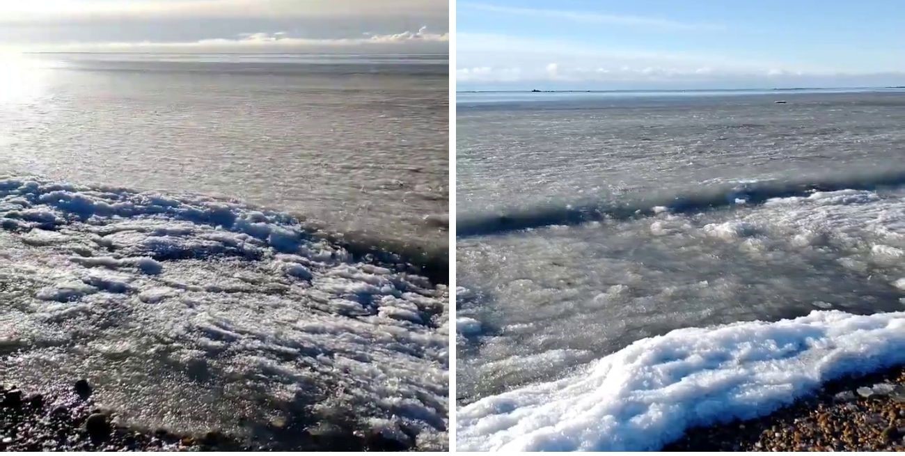 Ola de frío: Por qué se congela el mar en el sur de Argentina