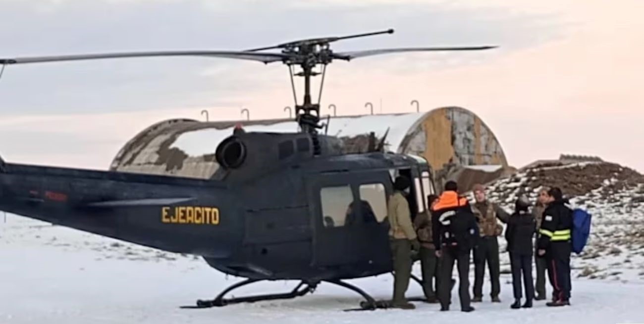 Cuatro trabajadores quedaron aislados por el temporal de nieve en Santa Cruz y debieron ser rescatados 