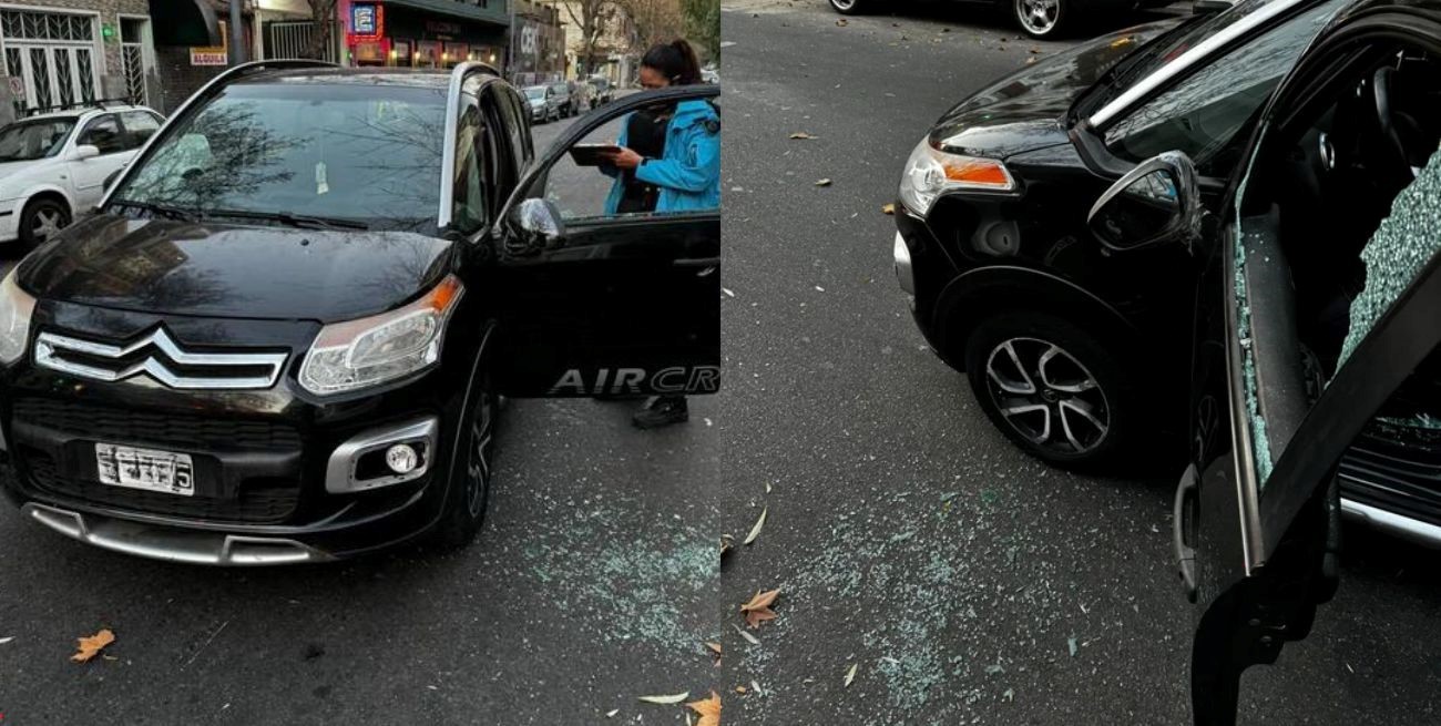 Motochorro detenido tras romper el vidrio de un auto y robarle al conductor