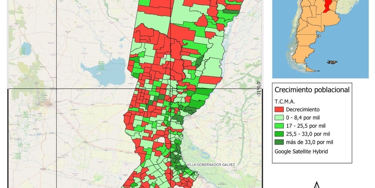 Informe sobre el crecimiento de cada uno de los gobiernos locales santafesinos