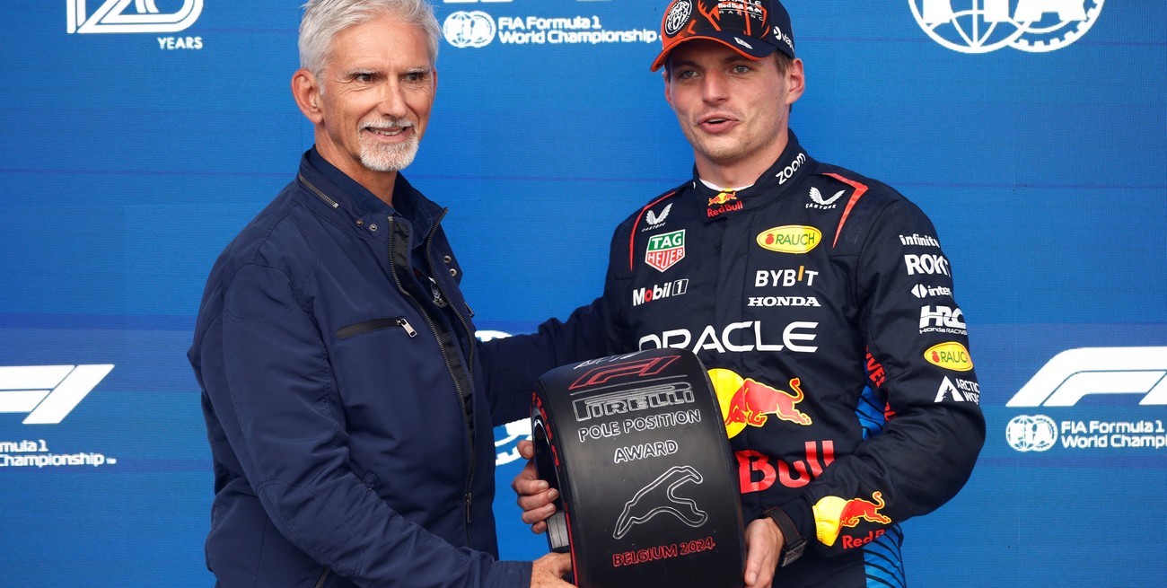 En medio de la lluvia Verstappen voló y se quedó con la pole en Bélgica