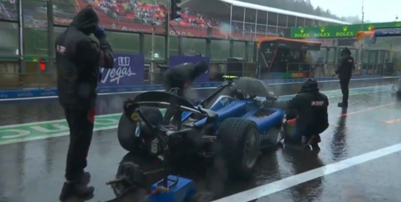Colapinto se quedó con las ganas: un diluvio obligó a suspender la Sprint Race en Spa
