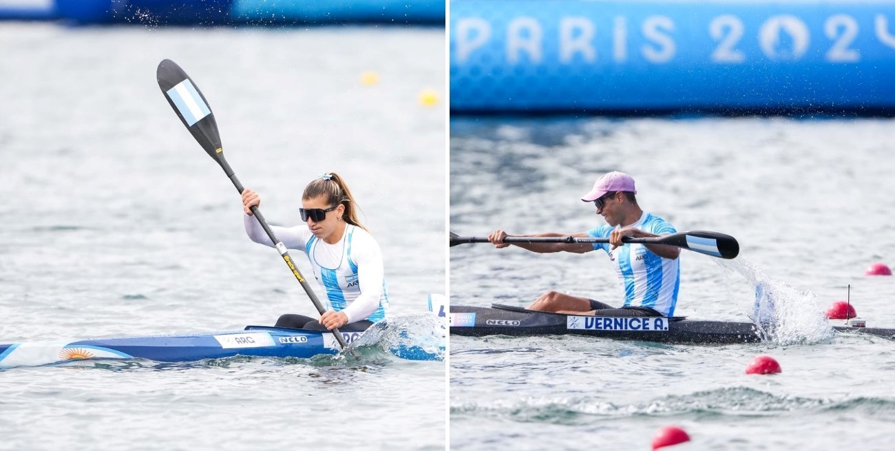 Brenda Rojas y Agustín Vernice clasificaron de forma directa a sus semis de canotajes