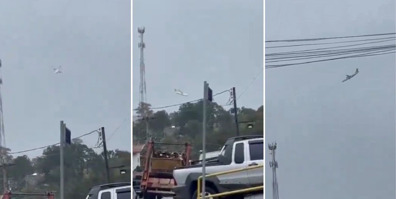 Video: cayó un avión con pasajeros en Brasil