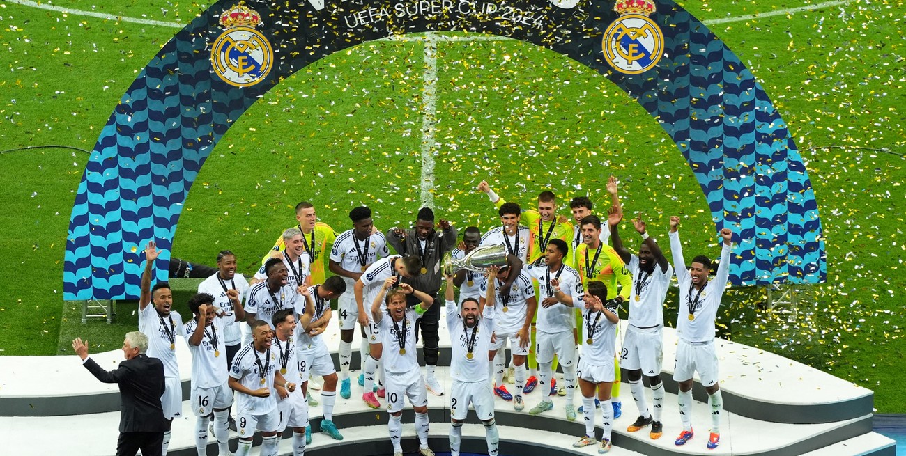 En el debut de Mbappé y con gol del francés, Real Madrid se consagró campeón de la Supercopa de Europa