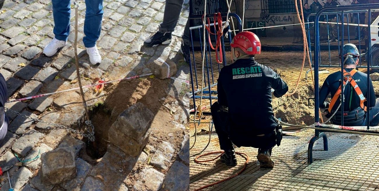Dos detenidos tras el hallazgo del túnel construido para robar un banco en San Isidro
