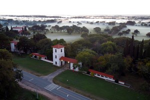 Vista aérea del parque arqueológico Ruinas de Santa Fe La Vieja, en Cayastá. Archivo El Litoral.