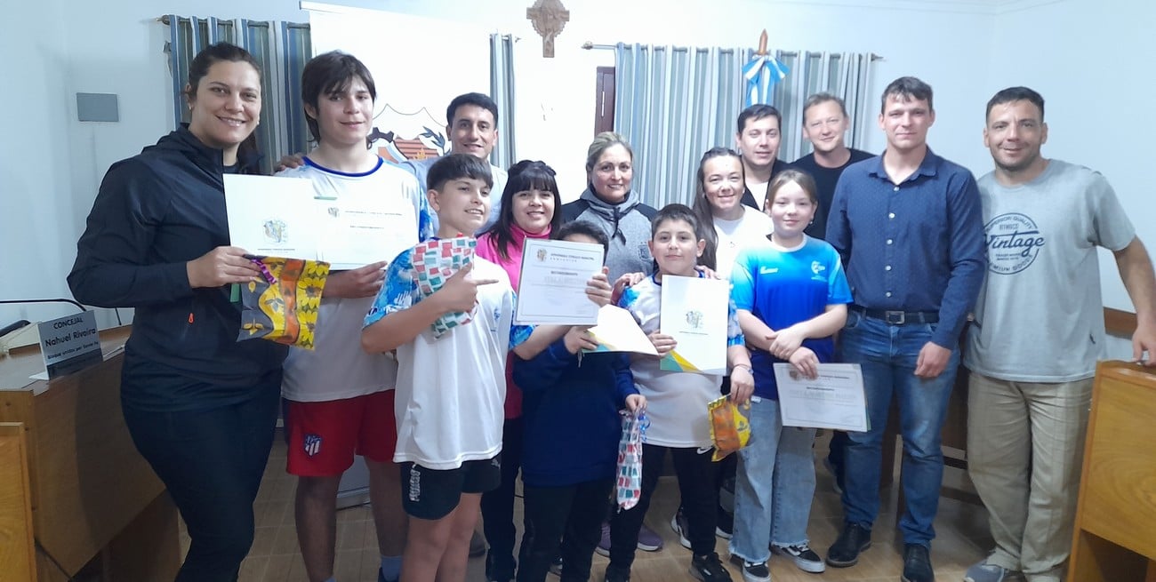 El Concejo Deliberante de San Javier reconoció a jóvenes deportistas locales