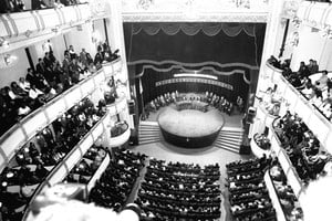 Boceto definitivo de la obra "Los Constituyentes del 53", Óleo, 1933. Crédito: Colección Museo Rosa Galisteo