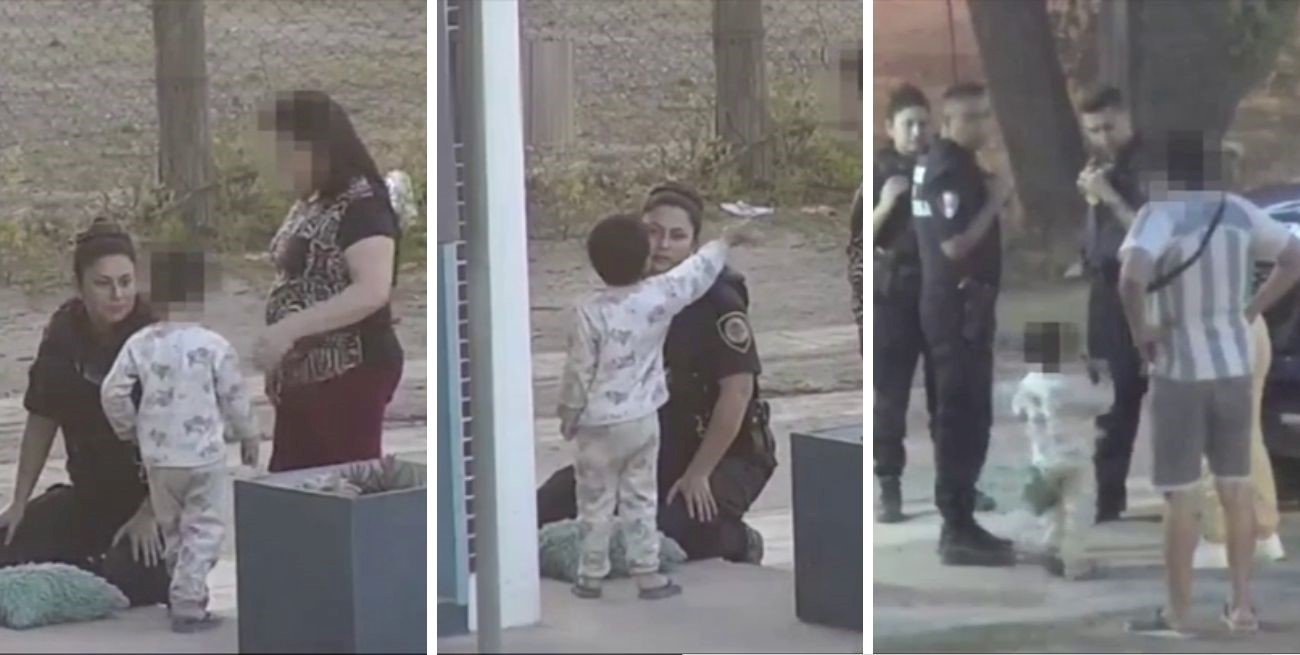 Video: un nene de tres años fue encontrado caminando solo por la calle en pijamas