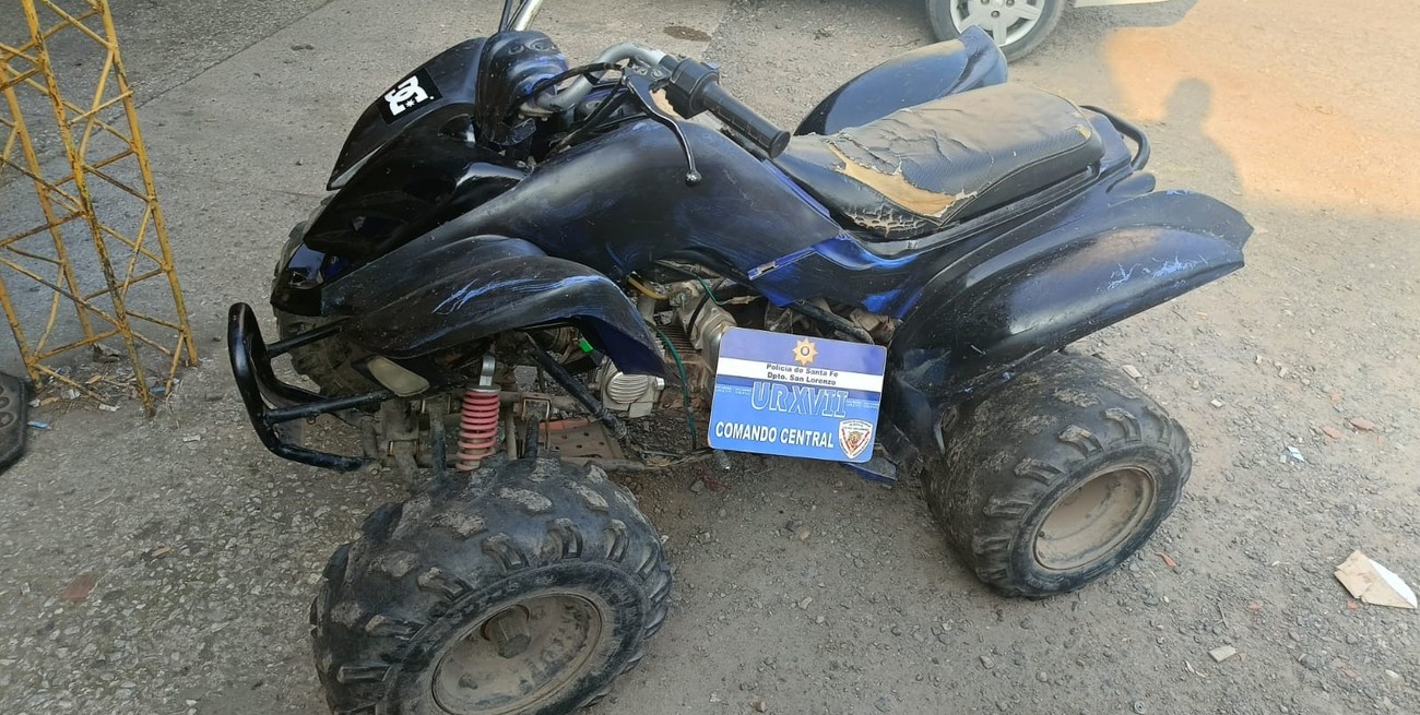 Robo de dólares a una mujer en Gálvez y recuperan un cuatriciclo en San Lorenzo