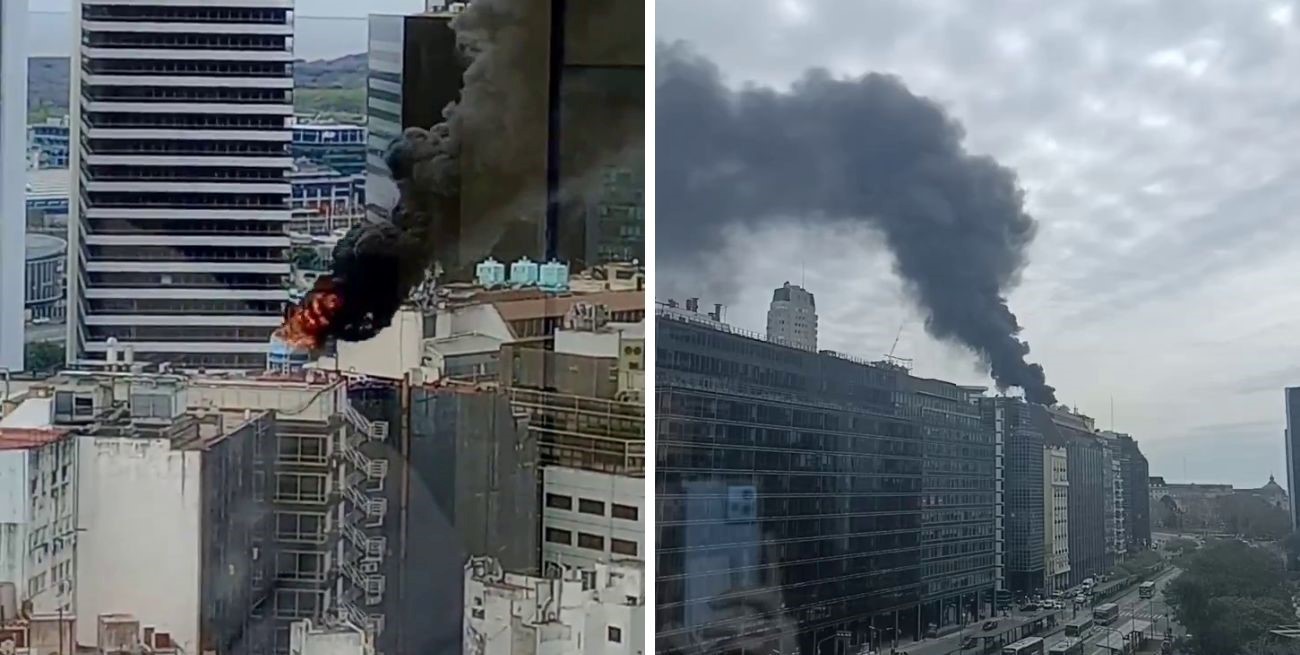 Se incendió un edificio en Retiro y cubrió de humo Buenos Aires
