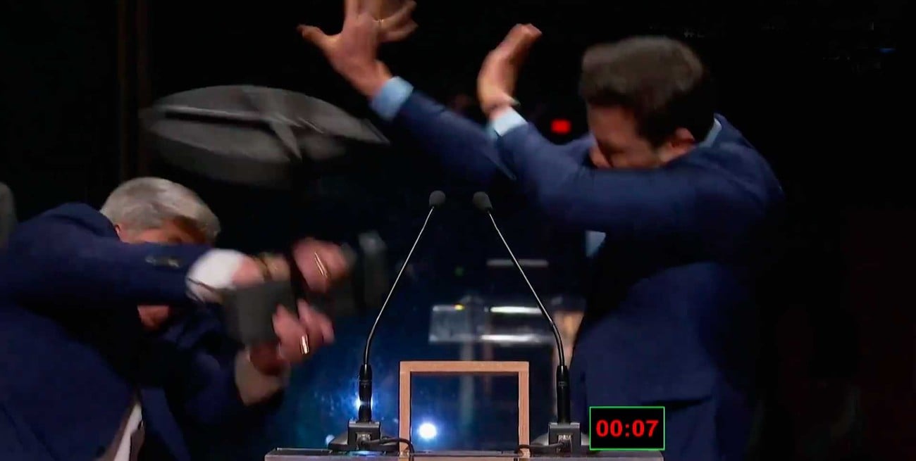 Escándalo en un debate de candidatos de Brasil: uno le tiró una silla a otro
