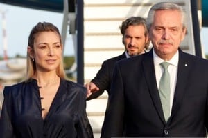 Fabiola Yañez y Alberto Fernández durante un acto oficial, cuando aún eran pareja.