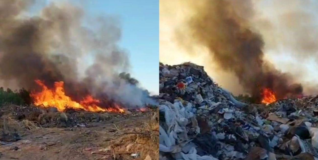 Quemas ilegales en el basural municipal de Calchaquí: la ciudad padece efectos nocivos