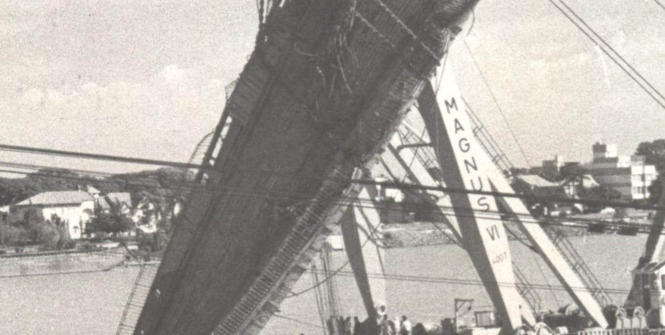 En busca del tesoro perdido: aparecieron restos del Puente Colgante que se cayó en el '83