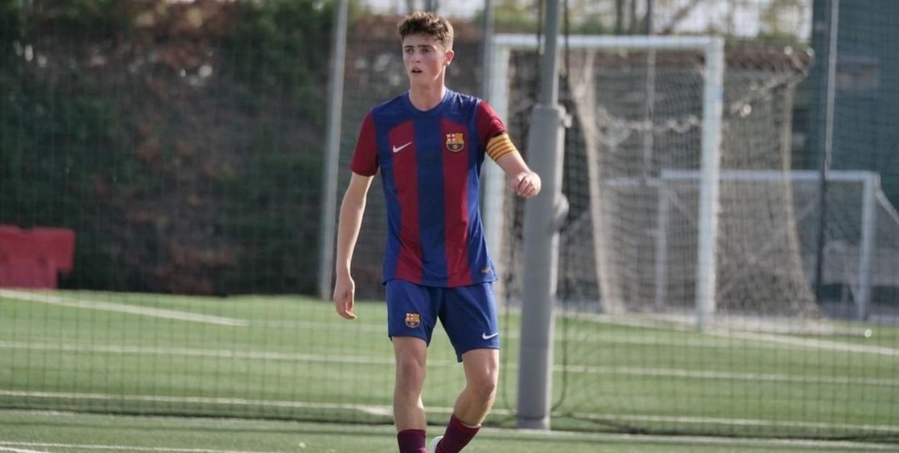 Nicolás Marcipar, el hincha de Unión convocado al sub 15 y que juega en Barcelona