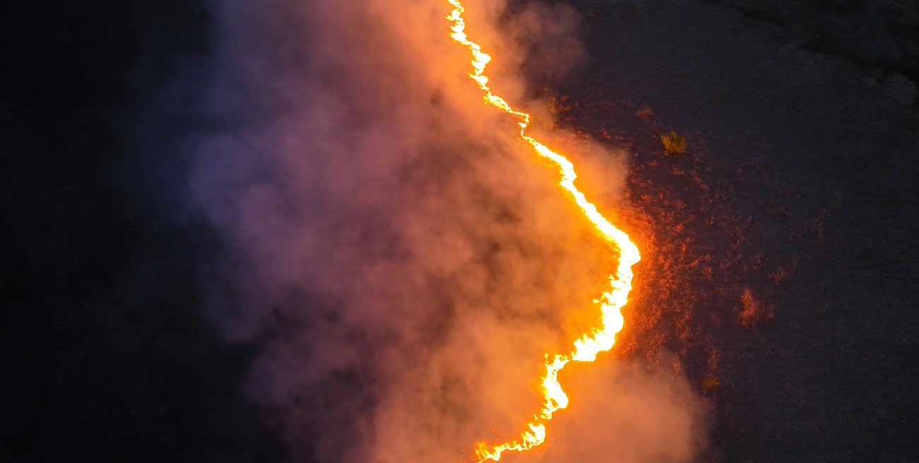 En imágenes: importante incendio en inmediaciones de Santo Tomé