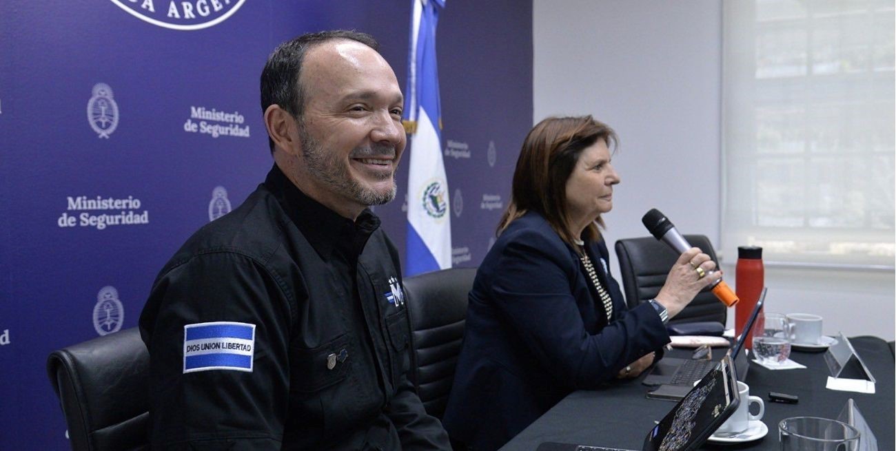 El titular de seguridad de Bukele le mostró a Bullrich las estrategias que implementó El Salvador