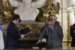 El presidente Javier Milei presidió la jura.