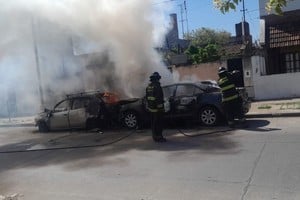El momento en que los bomberos actúan en el lugar.