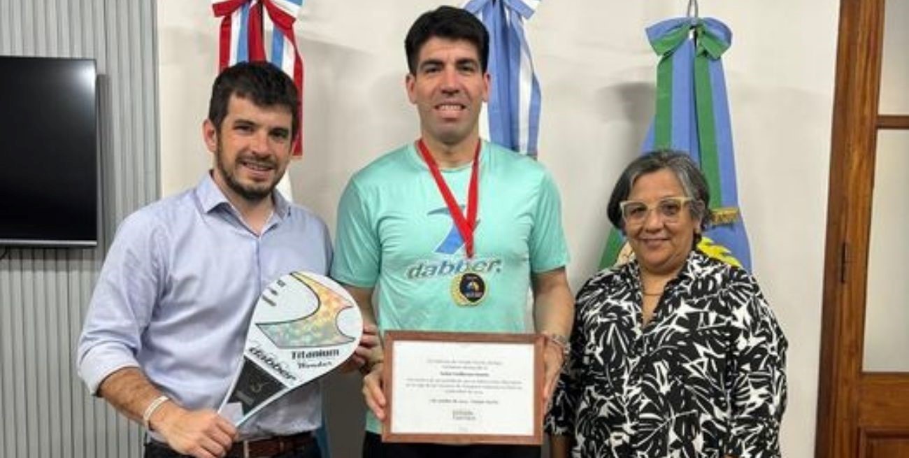 Chiarella recibió a Guillermo Osorio, el venadense campeón mundial de trinquete