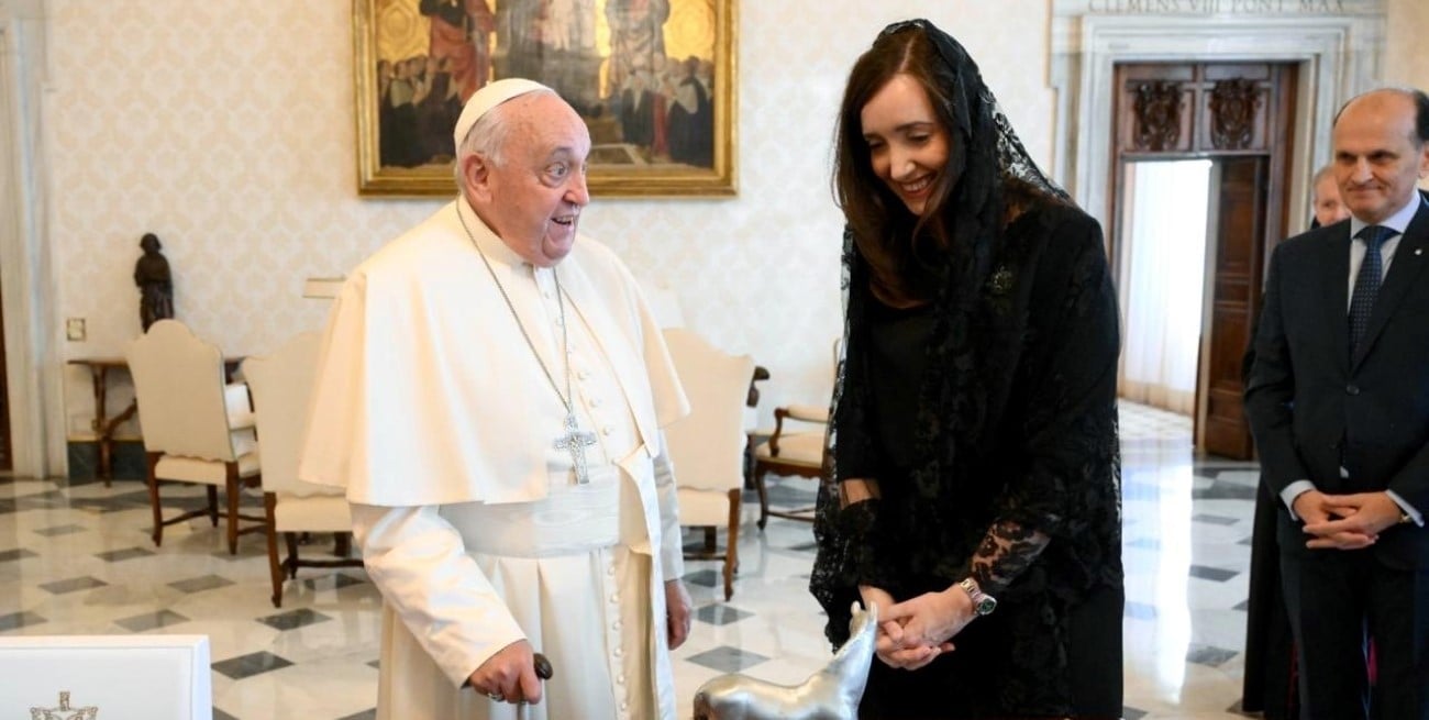 Video: Victoria Villarruel fue recibida por el papa Francisco