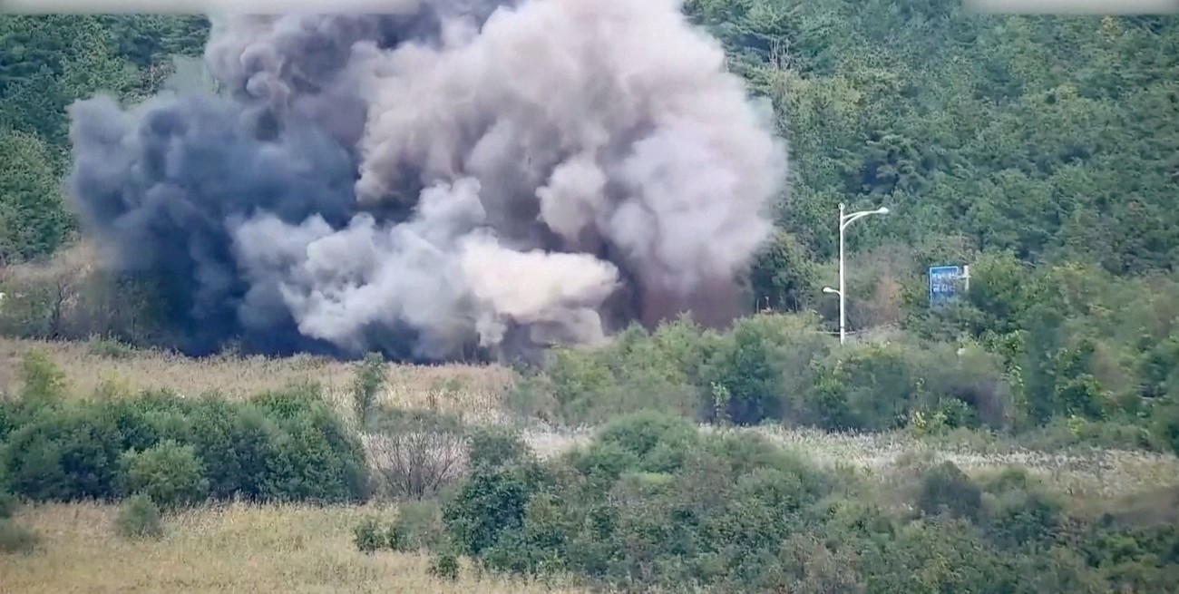 Corea del Norte ha dinamitado las rutas que unen la frontera con Corea del Sur