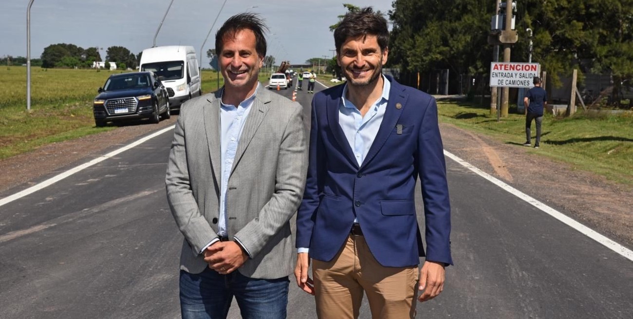 Pullaro participó de la inauguración de un nuevo acceso a la localidad de General Lagos